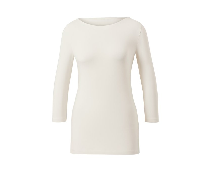 Tchibo - Shirt mit 3/4-Arm - Damen - Gr. S - creme
