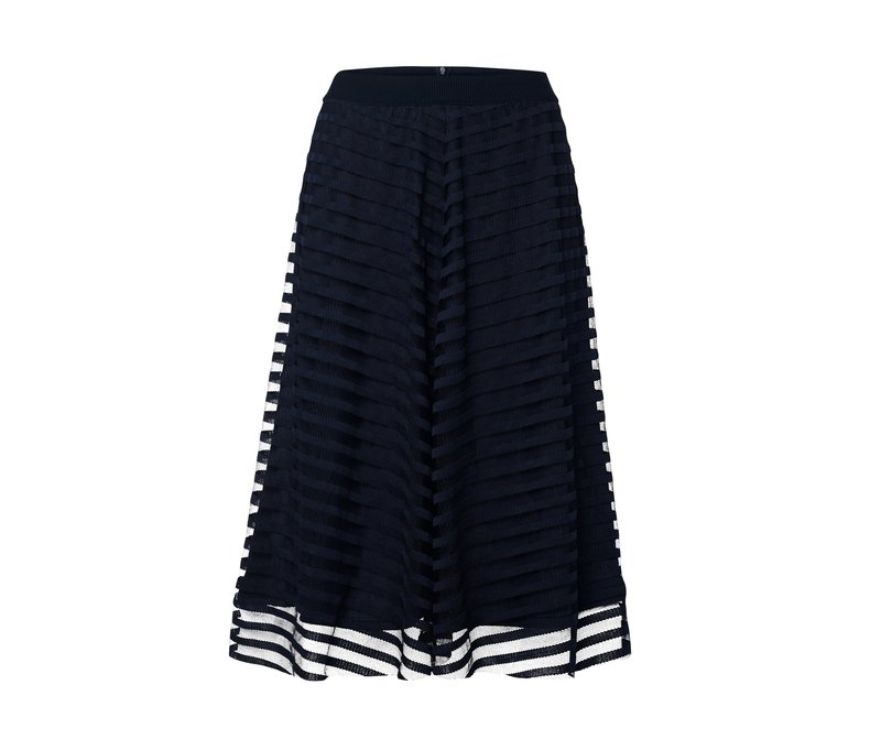 Tchibo - Mesh-Rock - Damen - Gr. 38 - dunkelblau/gestreift