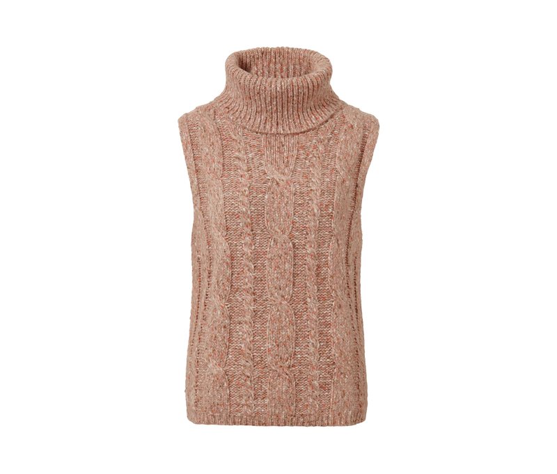 Tchibo - Strickpullunder mit Zopfmuster - Damen - Gr. XL - braun