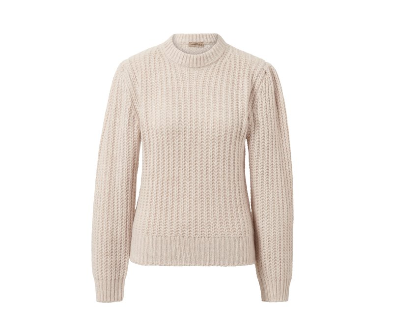 Tchibo - Grobstrick-Pullover mit Wolle - Damen - Gr. L - weiß