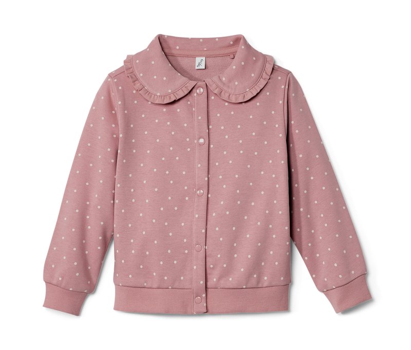 Tchibo - Kinder-Sweatjacke mit Volant - Mädchen - Gr. 110/116 - creme