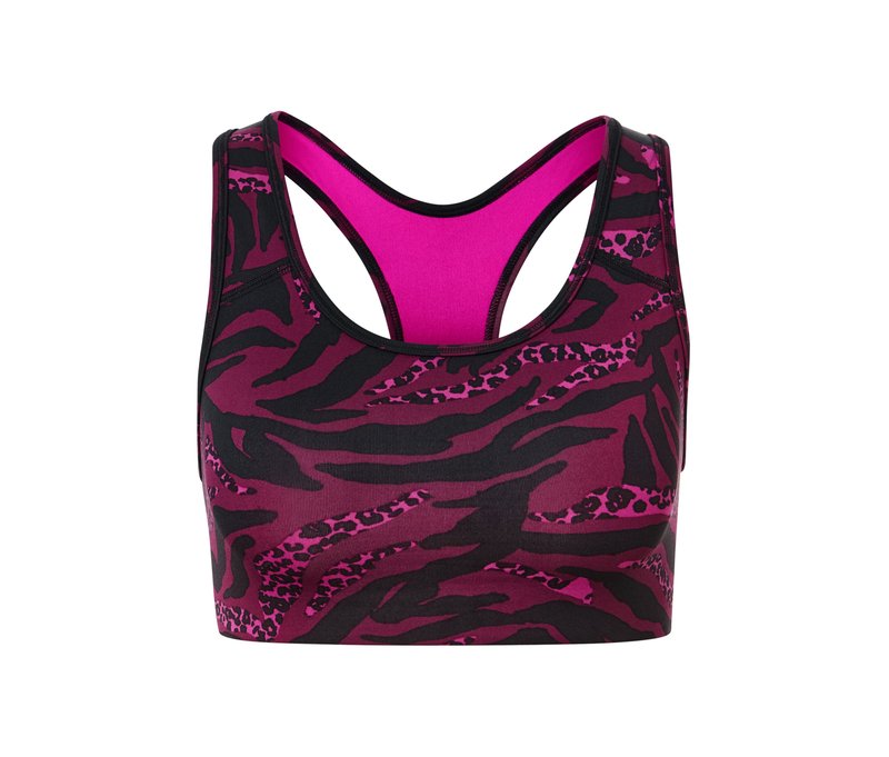 Tchibo - Sport-Bustier - Damen - Gr. L - schwarz/print