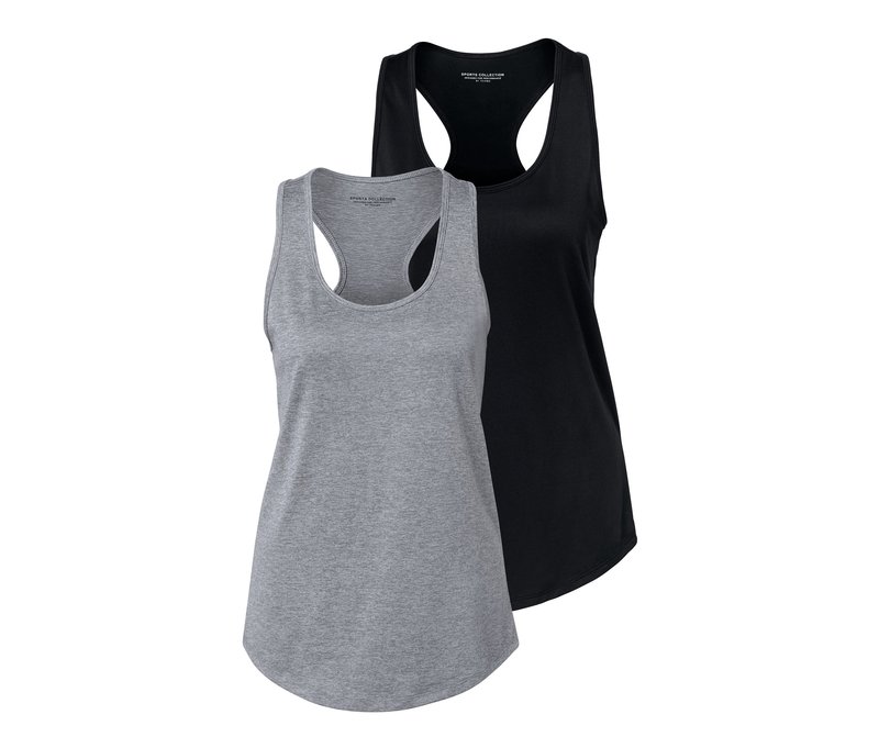 Tchibo - 2 Funktionstops - Damen - Gr. XL - hellgrau