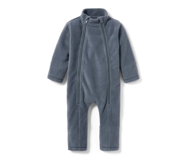 Tchibo - Baby-Fleece-Einteiler - Baby - Gr. 74/80 - graublau