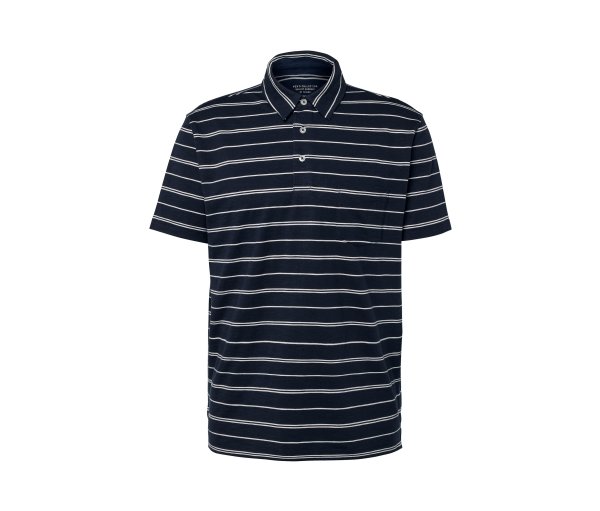 Tchibo - Jersey-Poloshirt - Herren - Gr. S - dunkelblau/gestreift