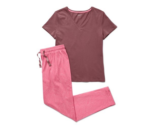 Tchibo - Pyjama - Damen - Gr. M - pink/print