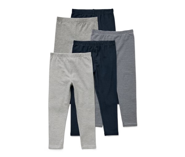 Tchibo - 5 Kinder-Leggings - Newborn - Gr. 50/56 - weiß