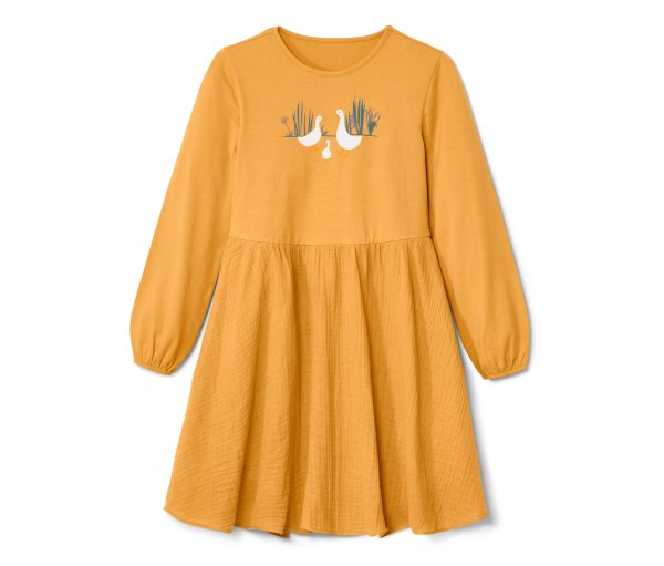 Tchibo - Kinder-Webkleid - Mädchen - Gr. 134/140 - gelb