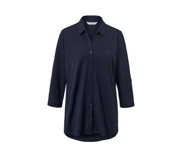 Tchibo - Piqué-Jerseybluse - Damen - Gr. 48 - dunkelblau