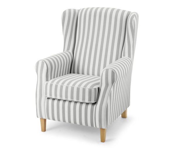 Tchibo - Ohrensessel »Luke« - 77x86x103cm - hellgrau - Polyester / Buchenholz