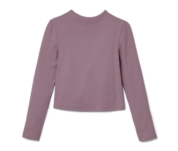 Tchibo - Kinder-Langarmshirt mit Rippstruktur - Mädchen - Gr. 146/152 - rosa