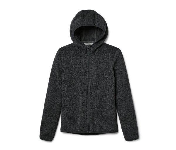 Tchibo - Kinder-Strickfleecejacke - Herren - Gr. 122/128 - dunkelgrau