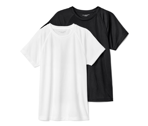 Tchibo - 2 Kinder-Sportshirts - Herren - Gr. 158/164 - schwarz