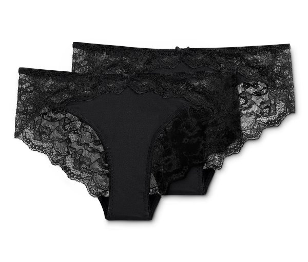 Tchibo - 2 Brazilslips - Damen - Gr. XS - schwarz