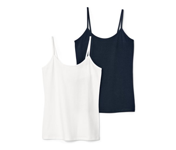 Tchibo - 2 Hemdchen - Damen - Gr. XXL - dunkelblau