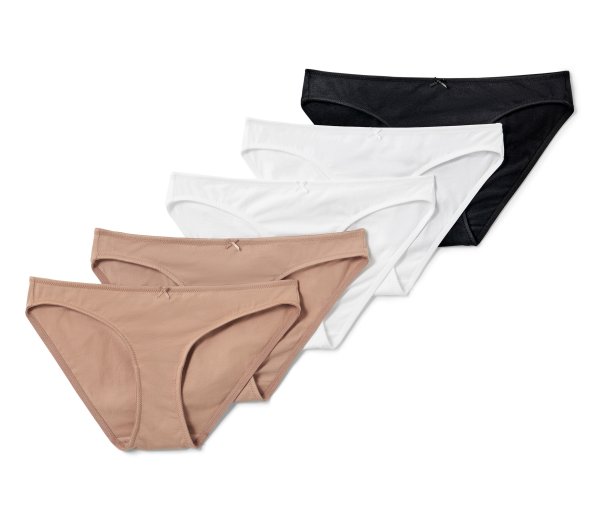 Tchibo - 5 Slips - Damen - Gr. L - schwarz