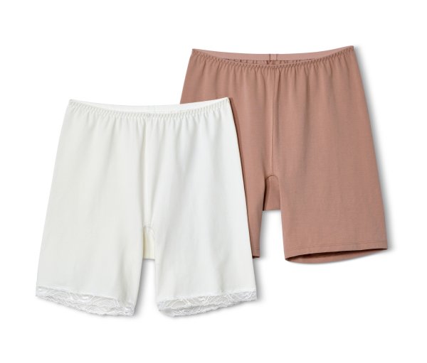 Tchibo - 2 Radler-Shorts - Damen - Gr. L - beige