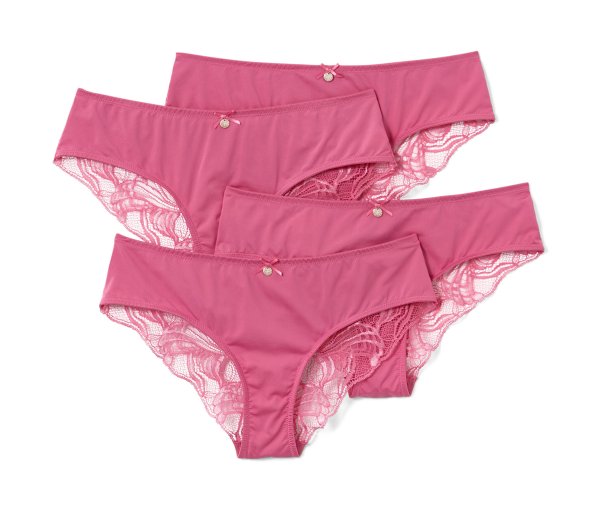 Tchibo - 4 Brazilslips - Damen - Gr. XL - rosé