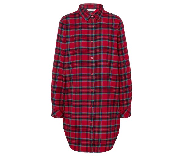 Tchibo - Flanell-Nachthemd - Damen - Gr. S - rot