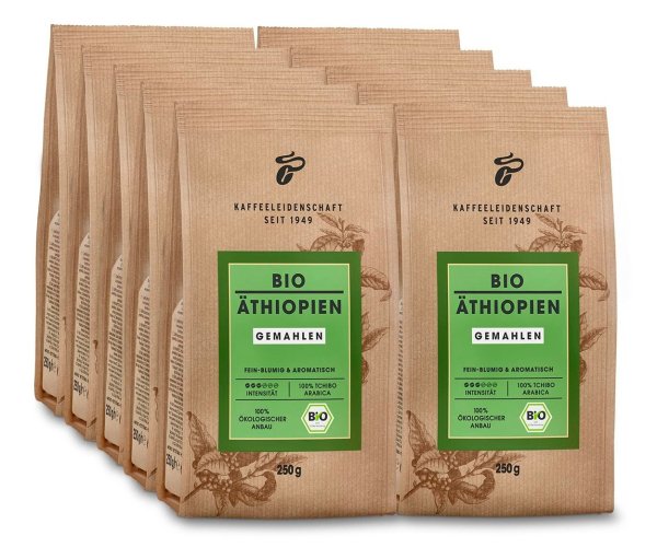 Tchibo - Bio Äthiopien - 10 x 250 g Gemahlen - Intensität: 3/6