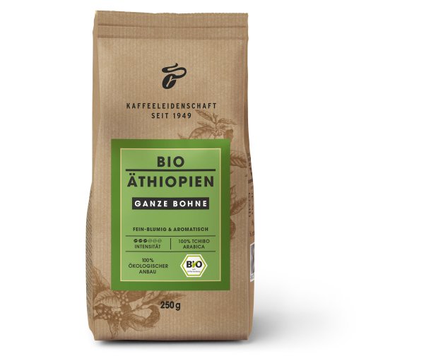 Tchibo - Bio Äthiopien - 250 g Ganze Bohne - Intensität: 3/6
