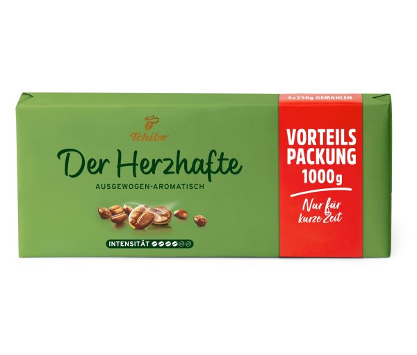 Tchibo - Der Herzhafte - 1 kg Gemahlen - Intensität: 4/6
