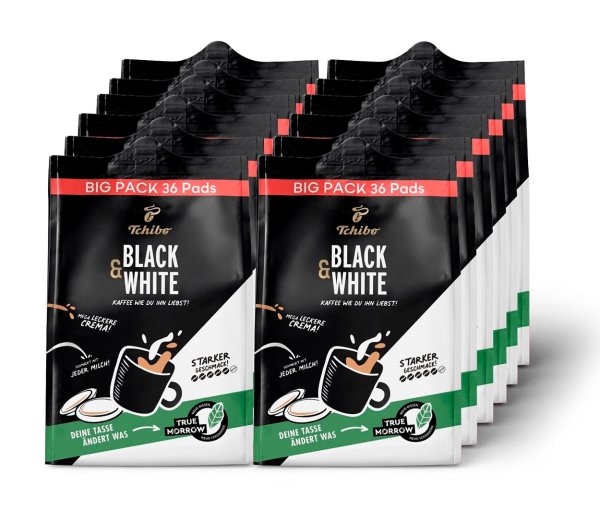 Tchibo - Black & White Pads - 12 x 36 Pads - Intensität: 5/6