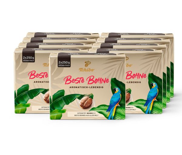 Tchibo - Beste Bohne - 9 x 500 g Gemahlen - Intensität: 4/6