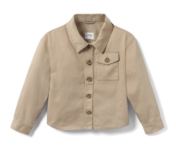 Tchibo - Kinder-Denimjacke - Mädchen - Gr. 134/140 - beige