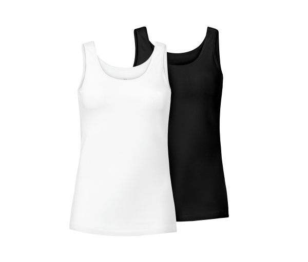 Tchibo - 2 Hemdchen - Damen - Gr. XXL - schwarz