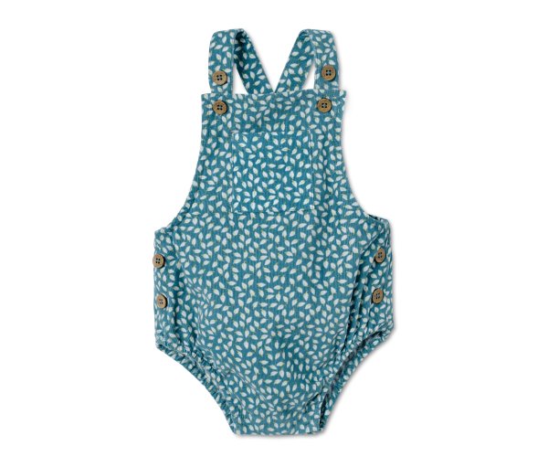 Tchibo - Feincordstrampler - Mädchen - Gr. 86/92 - hellgrün/geblümt