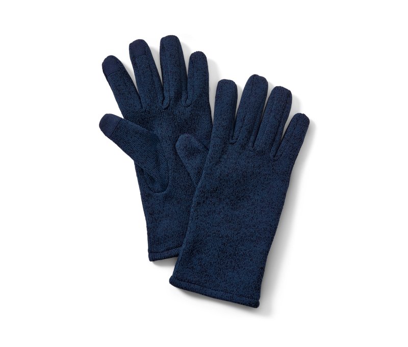 Tchibo - Strickfleece-Handschuhe - Herren - Gr. 7,5 - blau