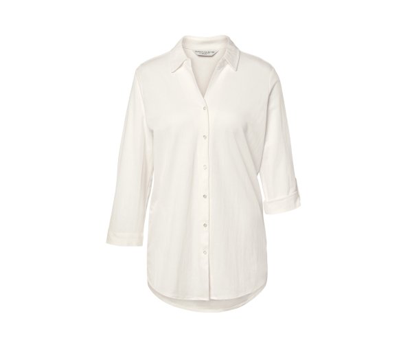 Tchibo - Piqué-Jerseybluse - Damen - Gr. 42 - creme