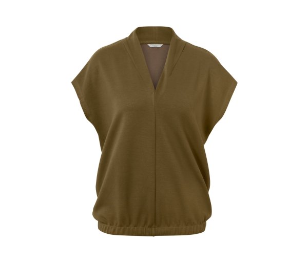 Tchibo - Blusenshirt mit V-Ausschnitt - Damen - Gr. M - olivgrün