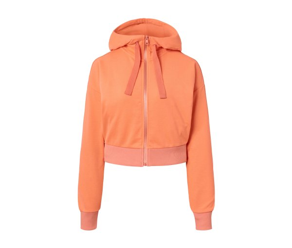 Tchibo - Kurze Sport-Sweatjacke - Damen - Gr. XL - orange