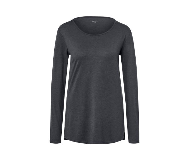 Tchibo - Langarm-Yogashirt - Damen - Gr. M - anthrazit