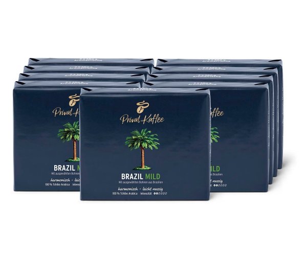 Tchibo - Privat Kaffee Brazil Mild - 9 x 500 g Gemahlen - Intensität: 2/6