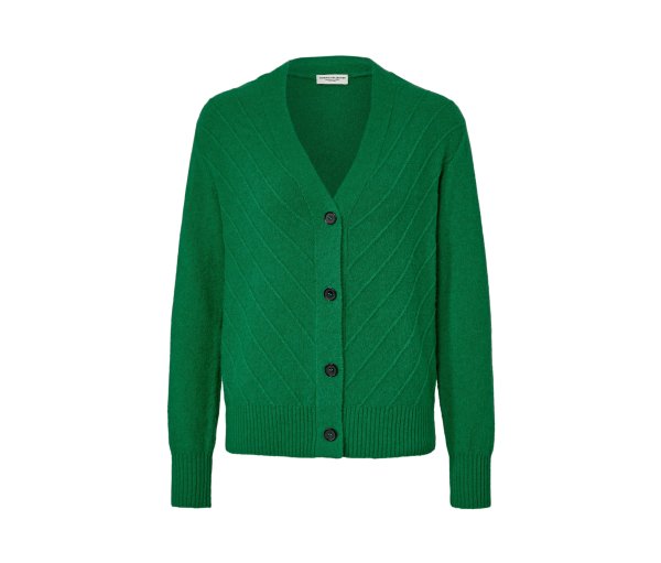Tchibo - Cardigan mit Strickstruktur - Damen - Gr. L - grün
