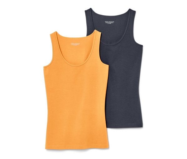 Tchibo - 2 Tops - Damen - Gr. XL - orange
