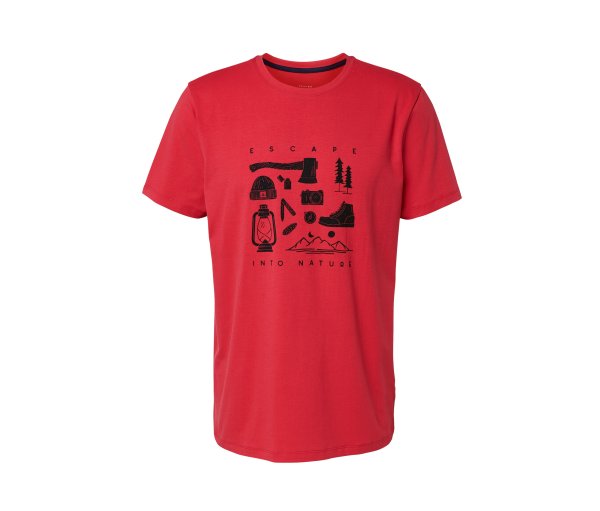 Tchibo - T-Shirt mit Print - Herren - Gr. XL - blau/print