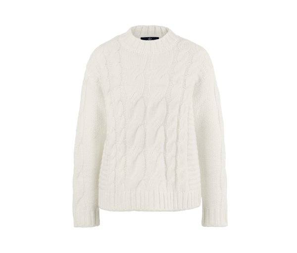 Tchibo - Strickpullover mit Zopfmuster - Damen - Gr. XL - creme