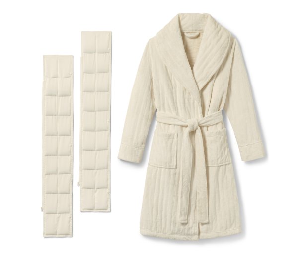 Tchibo - Gewichts-Bademantel - Gr. L - weiß