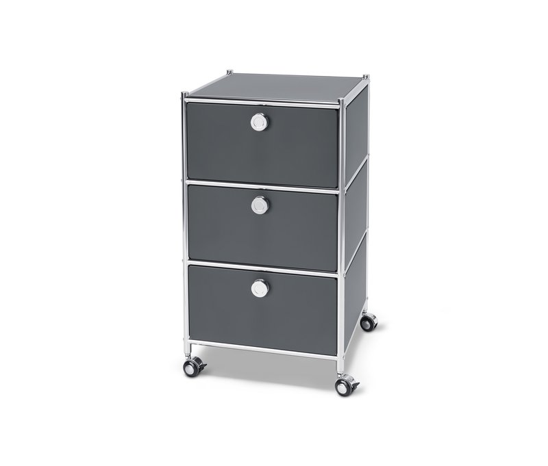 Tchibo - Rollcontainer »Cn3« mit 3 Schubladen - 40x40x70,5cm - chrom - Metall