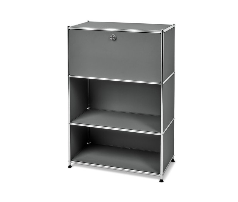 Tchibo - Sekretär Metall »Cn3« - 77,5x40x113,5cm - grau - Stahl / Aluminium / Kunststoff