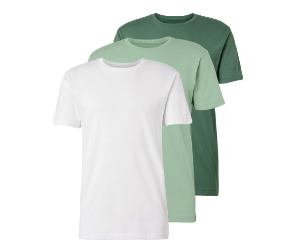 Tchibo - 3 T-Shirts mit Rundhalsausschnitt - Herren - Gr. 4XL - khaki