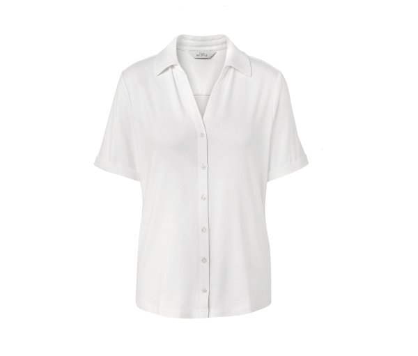 Tchibo - Blusenshirt mit Knopfleiste - Damen - Gr. M - weiß