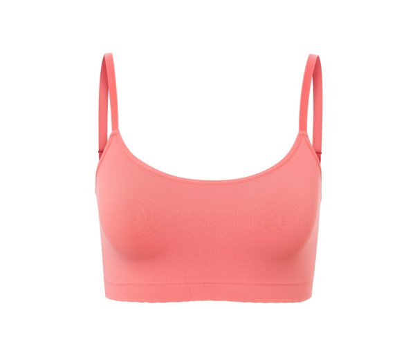 Tchibo - Seamless-Bustier mit Spitze - Damen - Gr. S - orange