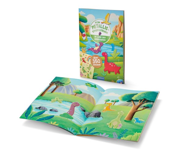 Tchibo - Mein Metallic-Stickerbuch »Im Land der Dinosaurier«