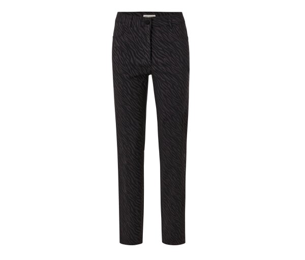 Tchibo - Bedruckte Bengalin-Hose - Damen - Gr. 48 - anthrazit/print