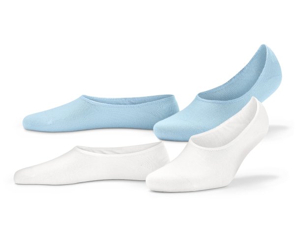 Tchibo - 2 Paar Sneaker-Füßlinge - Damen - Gr. 41-43 - hellblau
